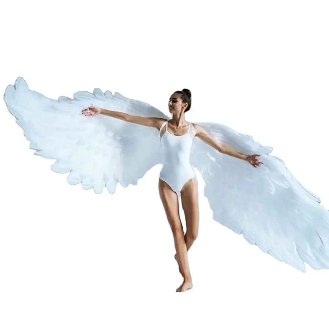 Ropa de baile de escenario Rendimiento Pluma LED Wingss Trajes de baile de inicio Traje de andador sobre zancos