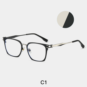 กรอบแว่นตาออพติคอลย้อนยุค2025กรอบสี่เหลี่ยม87335วัสดุ TR90และลวดลายพิมพ์ลาย - Product Image 1