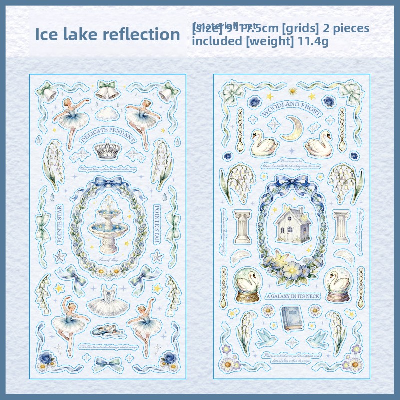 Un reflet sur le lac gelé (blanc)