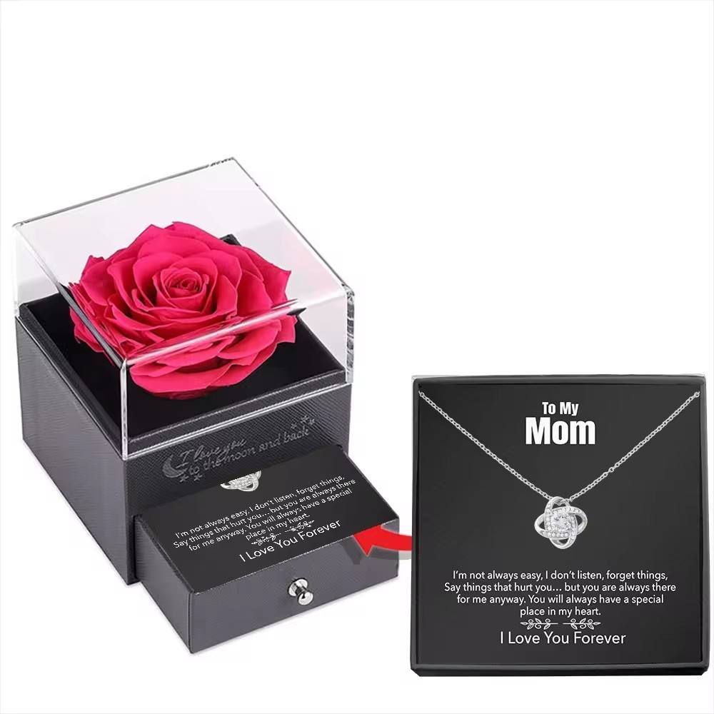 Plata (Collar + Caja de rosas)