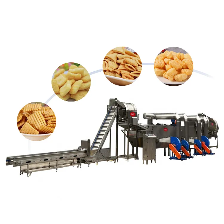 Totalmente Automático Extrudado 3d Papad Fritura Pellet Snack Food Making Machine Slanty Batata Chips Snack Linha De Produção
