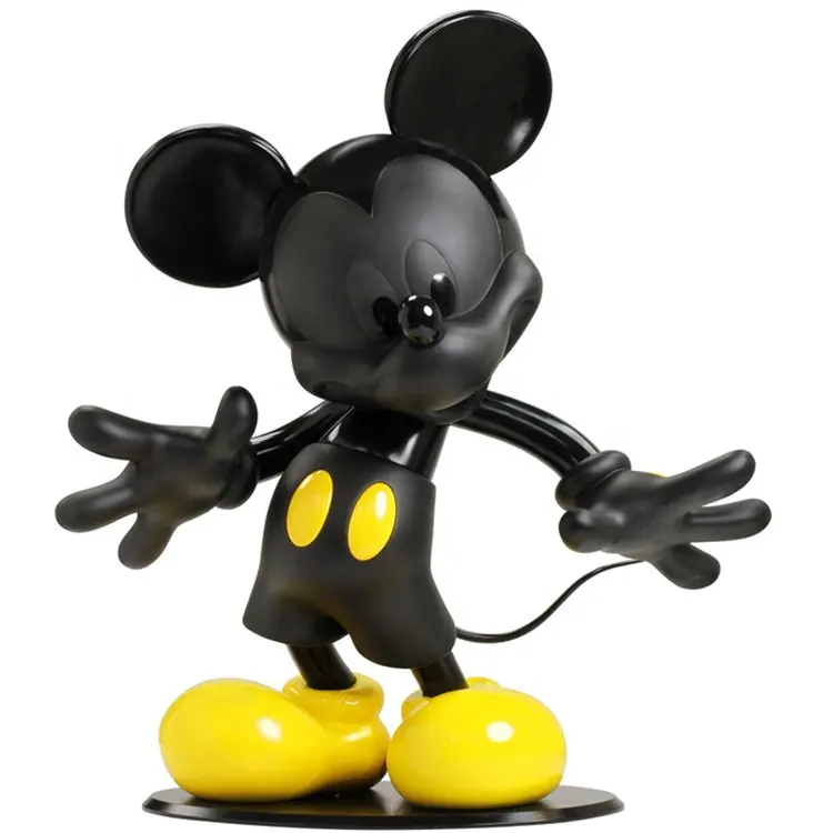 Fibra de resina ecológica, escultura de Mickey Mouse, estatua de dibujos animados de pato Donald, artesanías personalizadas