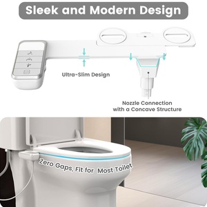 Smart Cover <strong>Bidet</strong> with Foldable Nozzle Factory Specializes in <strong>Small</strong> Size No Electric Button Toilet Bathroom Use - Product Image 3