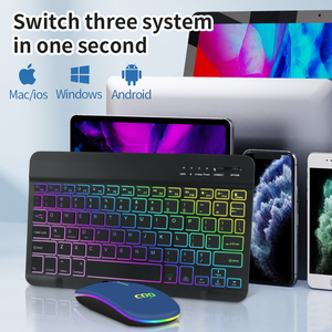 2,4G Slim USB Computadora de escritorio Nuevo BT Teclado óptico inalámbrico Ratón Combo Material ABS para PC Laptop USB 3,0 Interfaz de unidad