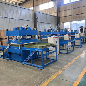 Geri dönüşümlü lastik granülleri benimseyen Epdm zemin kilidi kauçuk karo kalıplama pres makinesi, düz desen kauçuk Mat kür makinesi - Product Image 2