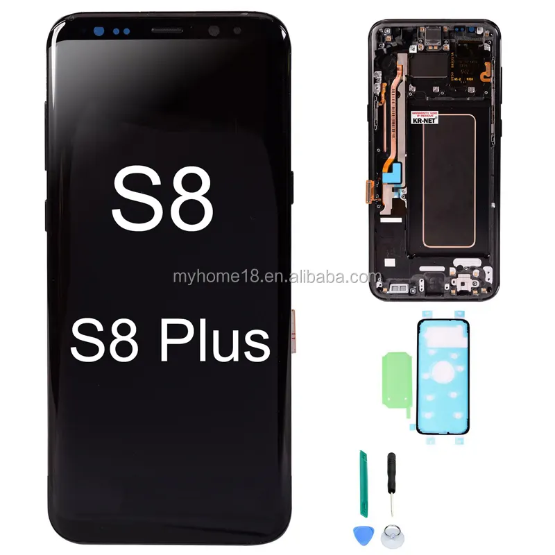 หน้าจอ LCD ทัชสกรีนดิจิไทเซอร์สำหรับซัมซุงกาแล็คซี่ S8อะไหล่สำหรับซัมซุงกาแล็คซี่ S8พลัสหน้าจอแอลซีดี