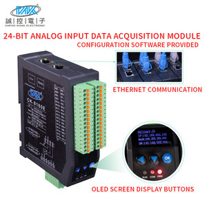 CK-8160E 24ビット産業オートメーションModbus TCPアナログ入力モジュール16チャンネルデジタル入力データ収集 - Product Image 2