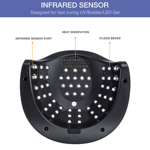 Nuovo arrivo 180W luce UV LED lampada Nail Dryer 57leds con Display LCD lampada a polimerizzazione rapida 30s/60/99s Timer sensore automatico Fo - Product Image 5