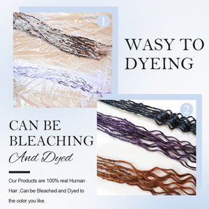 Originea xoăn Lời Khuyên Đan cài chị loc 100% tóc thật của con người tự nhiên mềm <span class=keywords><strong>Micro</strong></span> locs vĩnh viễn dreadlock phần mở rộng - Product Image 5