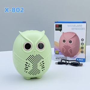 X-802无线立体声低音扬声器可爱礼品迷你扬声器低音扬声器响亮便携式彩色主动低音可爱创意扬声器调频收音机