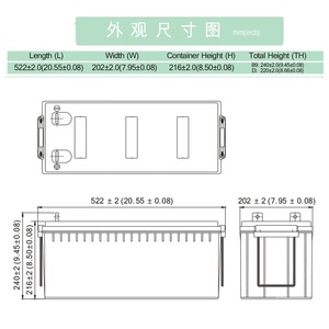 BB电池BC200-12 12V 200Ah最佳储能免维护可充电VRLA电池200Ah电力