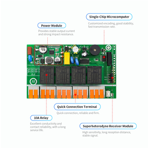 Fsk 4 Kênh 10A Tiếp Sức DC 12V 24V 36V Không Dây Điều Khiển Từ Xa Chuyển Receiver Transmitter Cho Động Cơ Đèn Và Đồ Gia Dụng - Product Image 2
