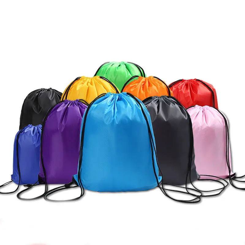 O basquetebol feito sob encomenda do saco do cordão do poliéster do saco do cordão 210D 420D ostenta sacos do cordão do logotipo
