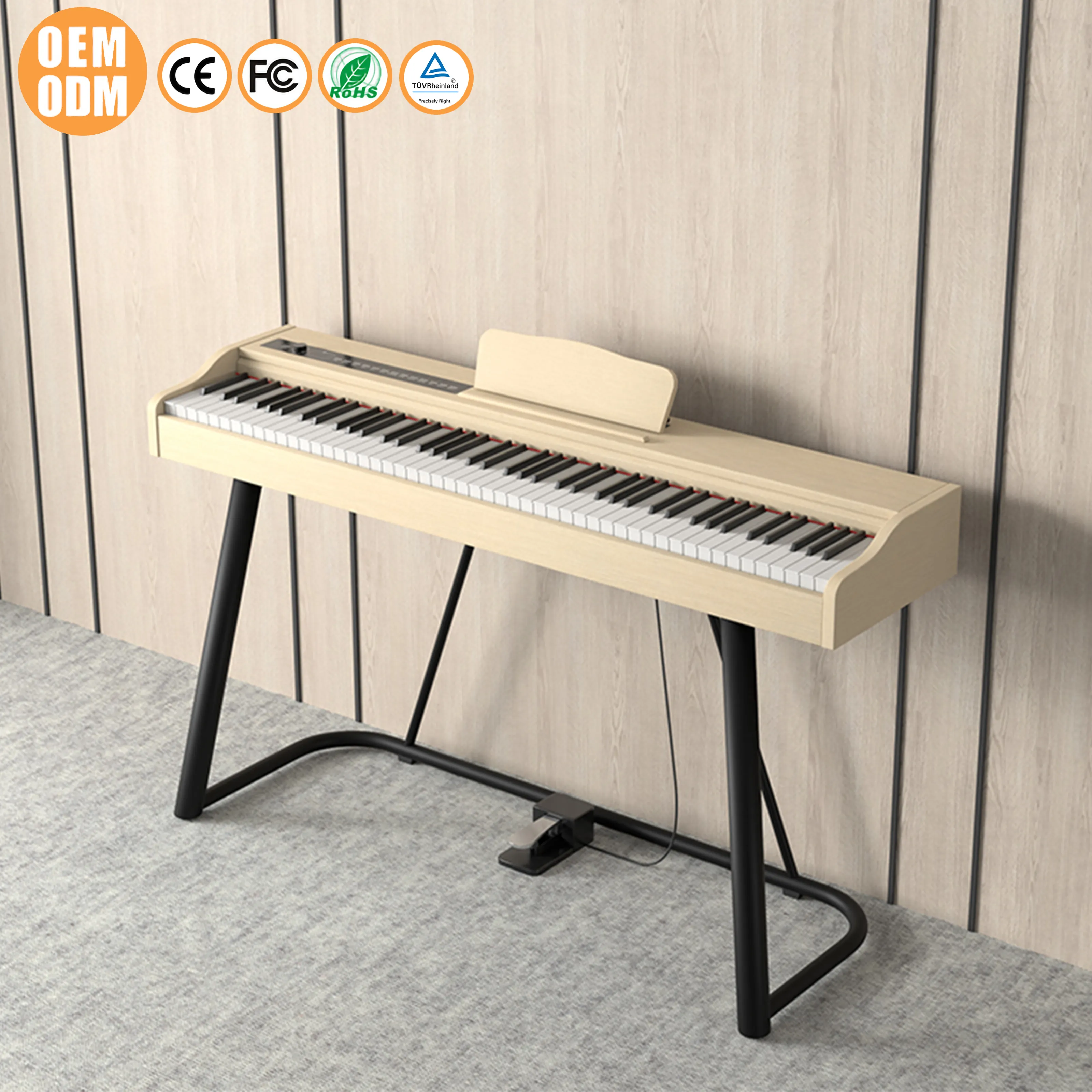 LeGemCharr Digital Piano 88 Keys Black Upright Piano Electronic digital piano 88