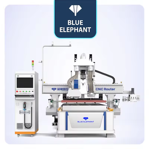 Heavy Duty T-structure 11kw Linear ATC 4x8 Nesting <strong>CNC</strong> <strong>Router</strong> <strong>With</strong> 2 Saws for Loading Feeding and Unloading Working - Product Image 2