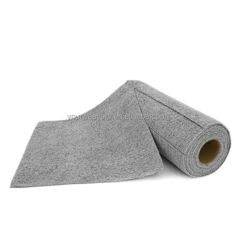 YOUR WEAVERS Customized 200GSM 25cmx25cm 20pcs Tear Away Towel Car Wash Cloth Micro Fiber Tear Away Microfiber Towel Roll