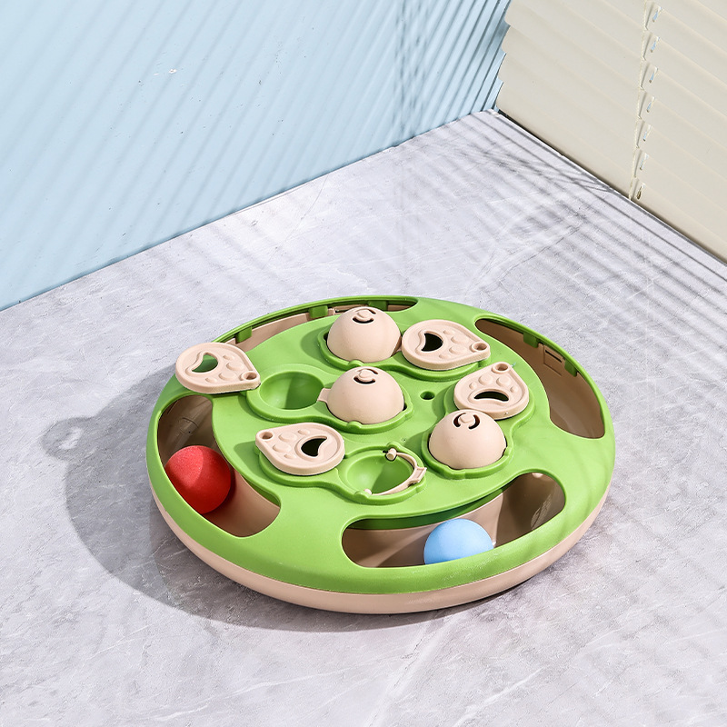 Cat Ping Pong Food Tray (Green)