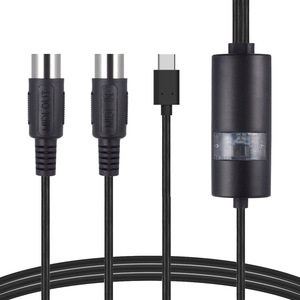 Cable MIDI de 5 pines a cable tipo C a cable MIDI para computadora Android Apple