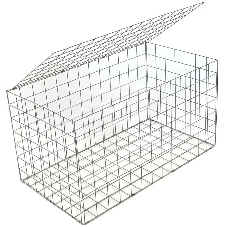 2x1x3 2x1x0.5 Panier gabion soudé en pvc galvanisé Panier gabion pour mur de retenue Mur gabion