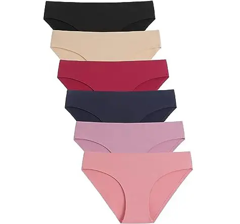 Nylon Spandex Roupa Interior Sem Costura das Mulheres Não Mostrar Stretch Bikini Calcinhas Silky Invisible Lingerie