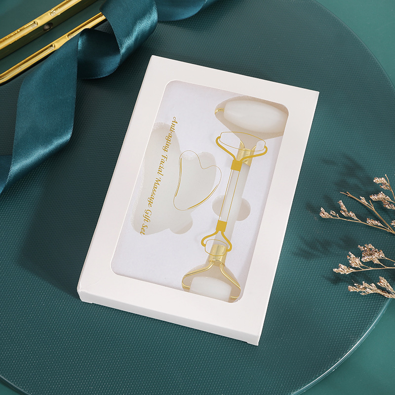 white double-headed roller scraping board gift box