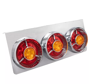 Yüksek kaliteli su geçirmez kırmızı ve sarı sol ve sağ kombinasyon kuyruk işık 24V halojen 3-in-1 yuvarlak kamyon Led kuyruk arka işık - Product Image 1