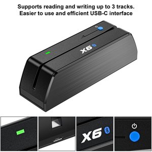 2022 sıcak satış MSRX6 MSRX6BT kredi kartı yazıcısı çip okuyucu yazar EMV PCI sertifikası ile bluetooth mpos manyetik kart okuyucu - Product Image 5
