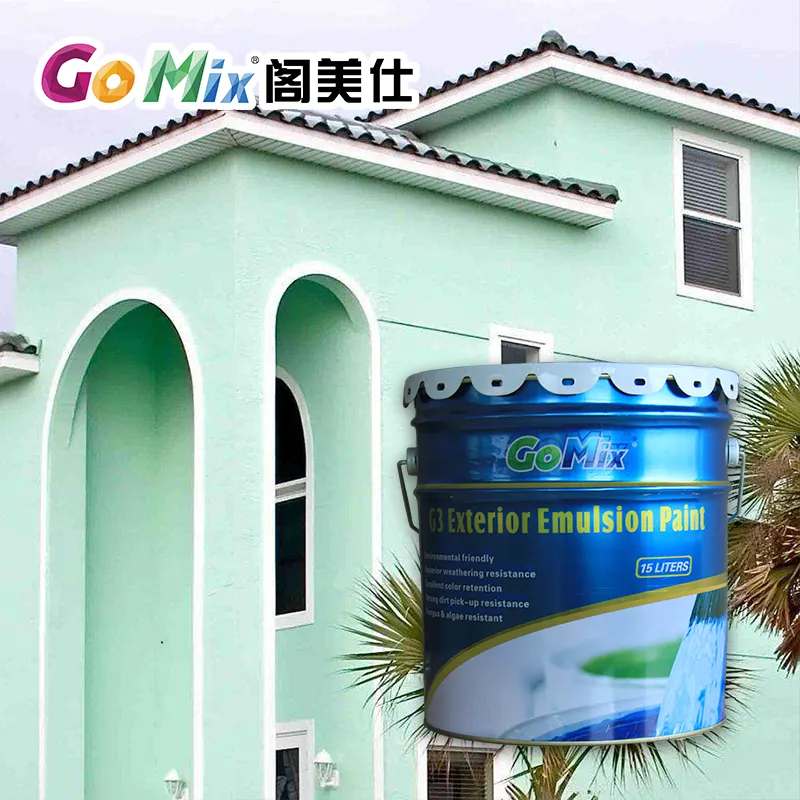 Устойчивая к ультрафиолетовому излучению и грязи моющаяся многоцветная G3 краска для наружных стен