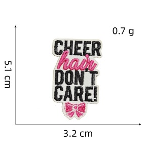 服バッグ装飾のための新しいデザインの鉄の刺繍された幸せな応援隊パッチ