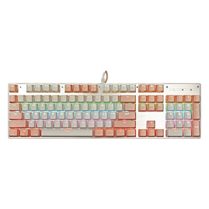 Precio de fábrica venta directa con cable USB104 teclas Teclado mecánico retroiluminación RGB ordenador ergonómico Teclado mecánico para juegos