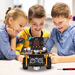 Microbit V2 akıllı oyuncak Python grafik buhar eğitim programlama çocuklar proje akıllı Robot araba kiti öğretici Arduino için