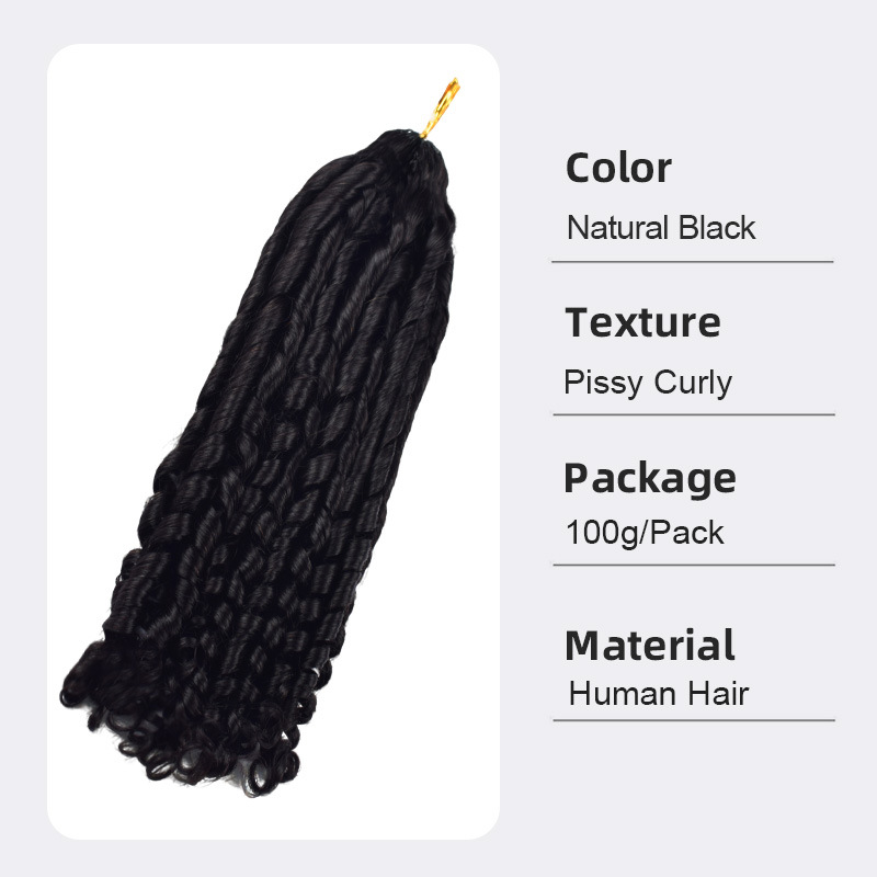 #1B Pelo rizado y fino 100g