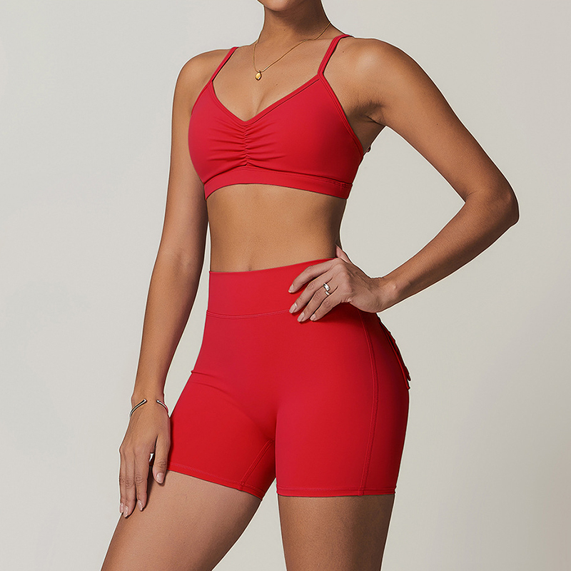 Red bra&shorts