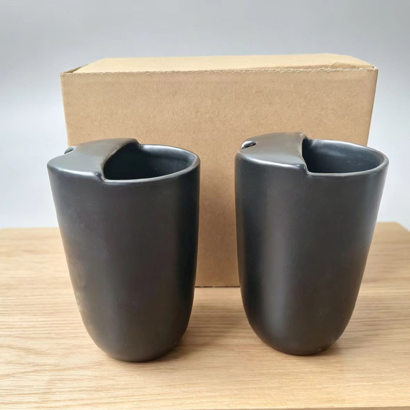 Vaso de cola abierto, negro, paquete de dos