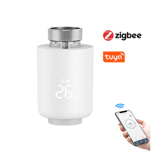Tuya Smart Zigbeeラジエーターアクチュエータ<span class=keywords><strong>Trv</strong></span>プログラム可能サーモスタットラジエーターバルブアプリ遠隔温度コントローラーAlexaサポート