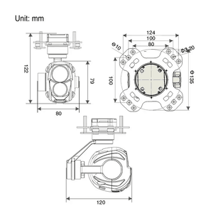 Foxtech EH10-IR 10X EO/IRデュアルセンサーズームカメラ固定翼VTOLUAV航空機3軸高安定化ジンバルシステムモニタリング - Product Image 2