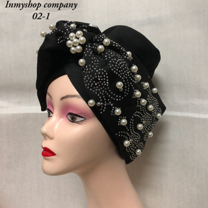 Jubilee HeadtieスイスSego Aso OkeアフリカンGele Plainナイジェリア新デザインビーズとストーン - Product Image 3