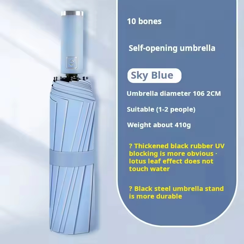 Parapluie automatique 10K (bleu ciel)
