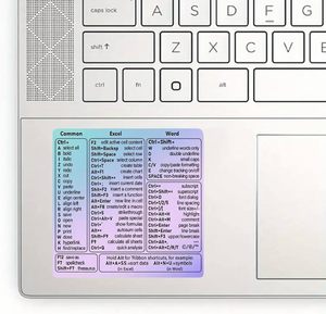 Calcomanías de clave de función de pegatina de guía de referencia de Word y Excel para puntas de ventana de escritorio de ordenador portátil universal impermeable antiarañazos