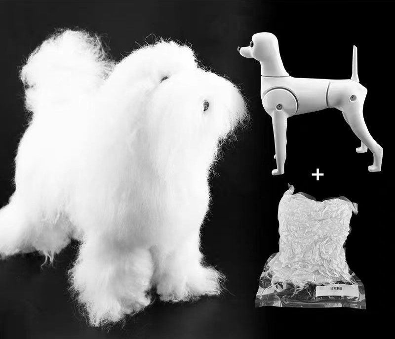 Squelette d'ours en peluche avec de la fourrure sur tout le corps