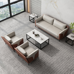 Điều hành phòng chờ đồ nội thất da đặt nhà văn phòng tiếp tân 1 3 chỗ ngồi hiện đại thoải mái sang trọng - Product Image 6