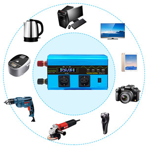 Alta eficiencia DC 24V a AC 230V 1600W fuera de la red Pantalla LCD Control remoto Logo Inversor de onda sinusoidal pura para sistema de energía - Product Image 2