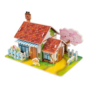 ของเล่น DIY เพื่อการศึกษาสำหรับเด็กอนุบาลโมเดลปราสาทตัวต่อ3D ทำด้วยมือสำหรับเด็กอายุ5ถึง7ปี - Product Image 1