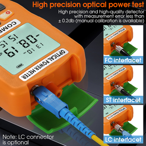 Medidor de potencia óptica, probador de Cable óptico de fibra de AUA-D5-50 ~ + 26dBm SC/FC/ST conector de interfaz Universal, probador de fibra óptica - Product Image 4
