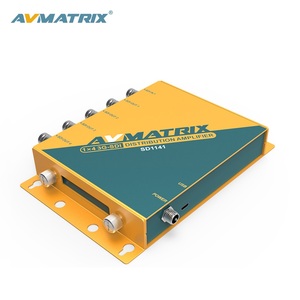 SD1141 AVMATRIX 1in 4 Out Fiber Optic Transmitter and Receiver <strong>SDI</strong> Video <strong>Splitter</strong> for Camera Amplifier Distribution Amplifier