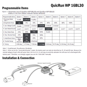 Hobbywing QuicRun-WP-16BL30 30A Brushless ESC controllo della velocità per 1/8 1/10 RC fuoristrada a distanza - Product Image 5