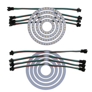 ไฟวงแหวน LED 5050 RGB 8/16/24/35/45LED WS2812B แยกที่อยู่ได้โมดูล DC5V สีดำแบบความฝันบอร์ดแหวนดิจิตอล - Product Image 2