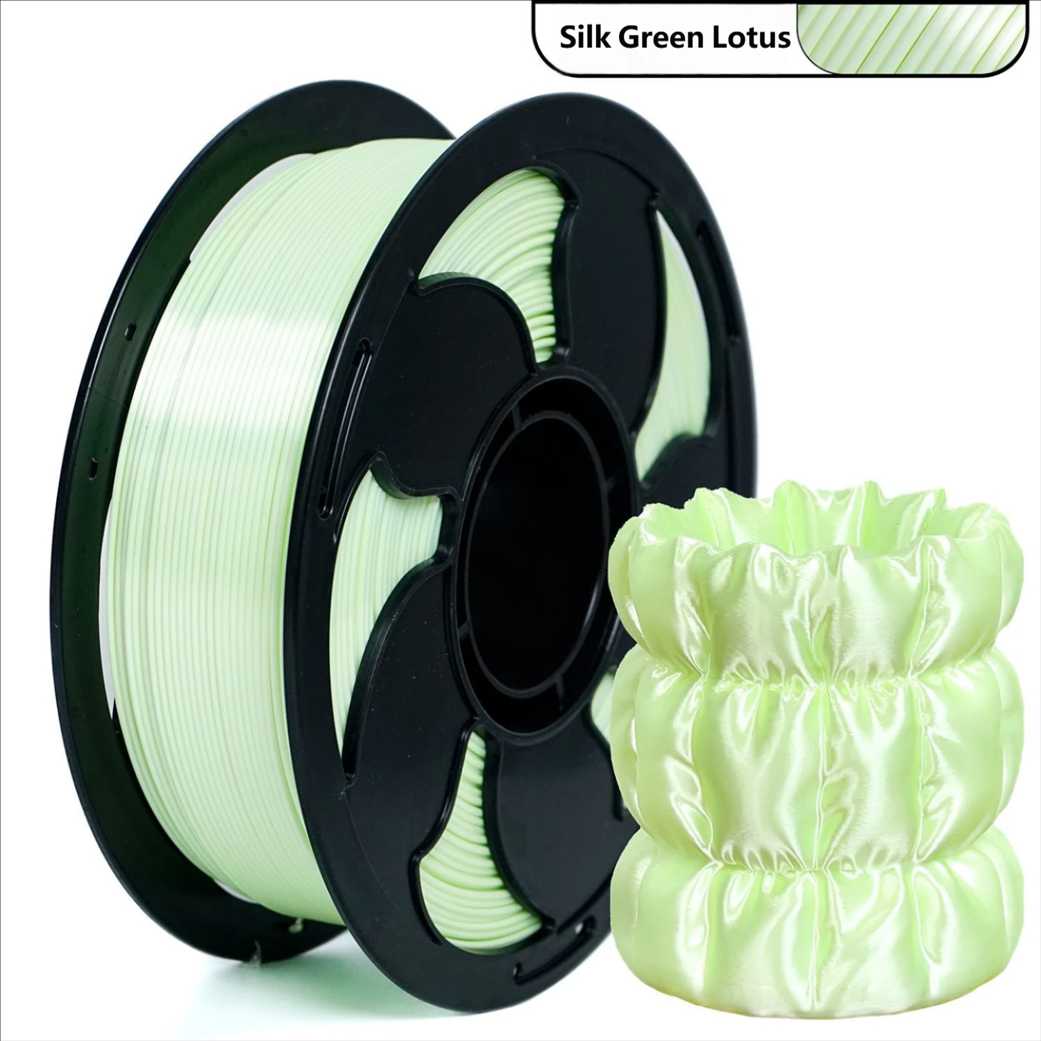 Lotus vert en soie PLA