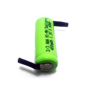 Lehimleme pabuçları ile 1.2V 2/3AAA Ni-mh şarj edilebilir pil (400mah) CE <span class=keywords><strong>Nimh</strong></span> AAA yedek pil şarj edilebilir <span class=keywords><strong>D</strong></span> hücre pil