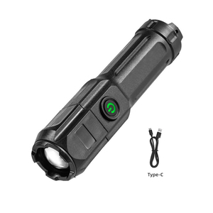 ABS taşınabilir çok fonksiyonlu teleskopik Zoom Ultra parlak güçlü EDC acil tip-c USB şarj edilebilir COB XPE LED el feneri - Product Image 1